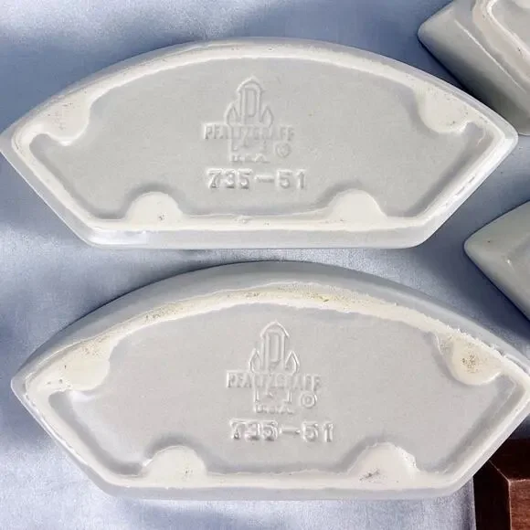 Pfaltzgraff Yorktowne 4 Piece Serving Dishes w/Metal Handled Tray & Wood Block - Picture 4 of 12